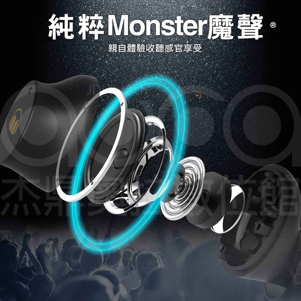 Monster N-Lite 200 AirLinks 真無線藍牙耳機:森林綠