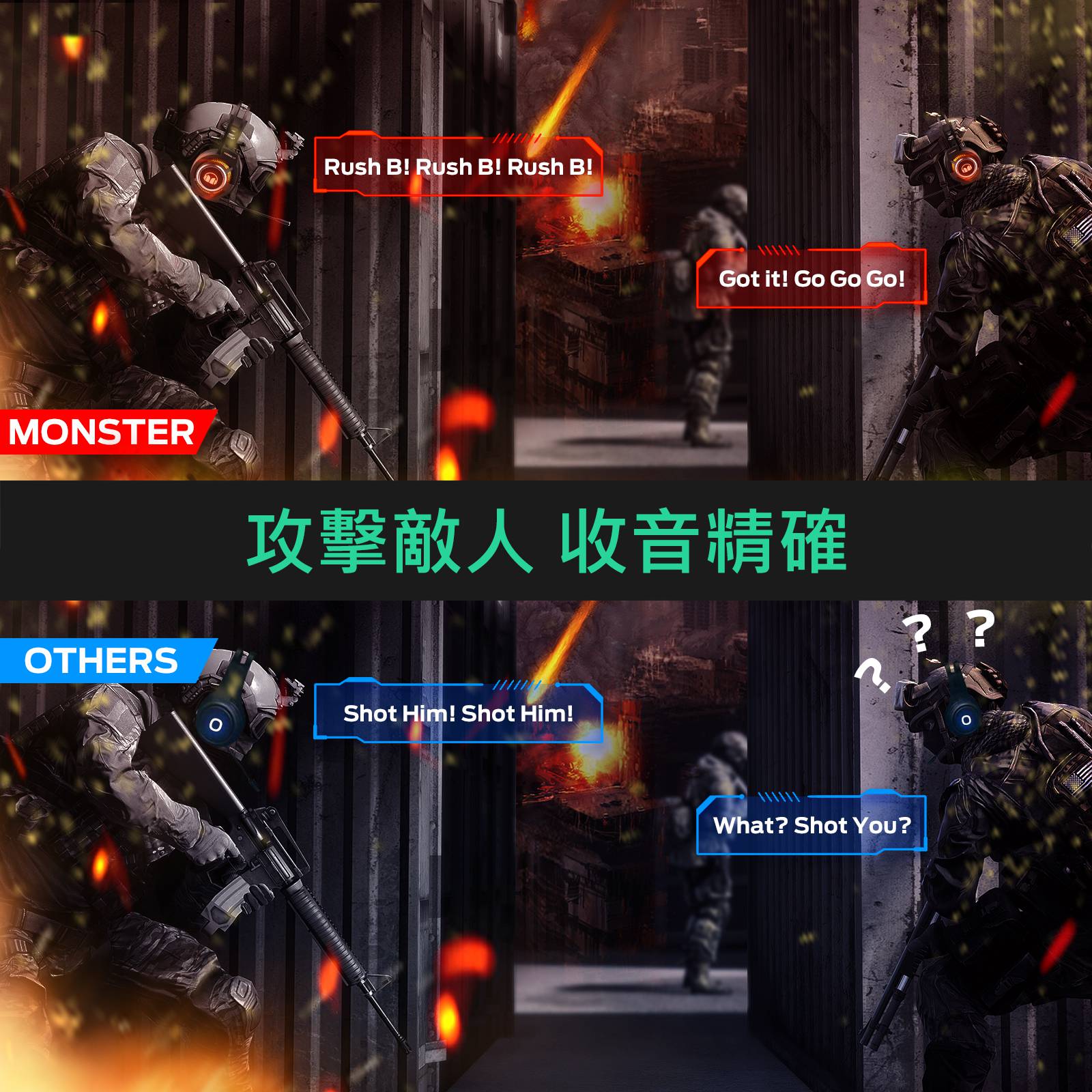 【Monster】Mission V1 電競耳罩耳機麥克風