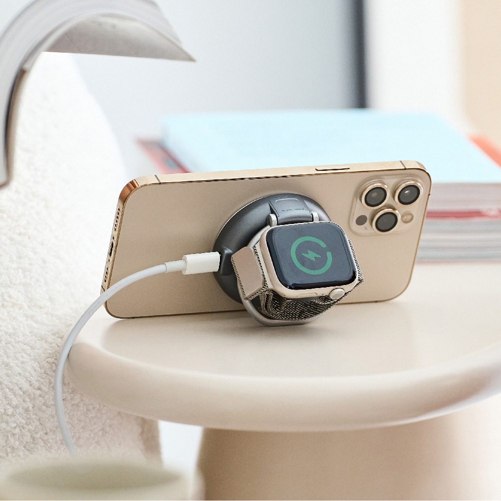【omars】Qi2.0二合一磁吸無線充電架｜Apple Watch快充