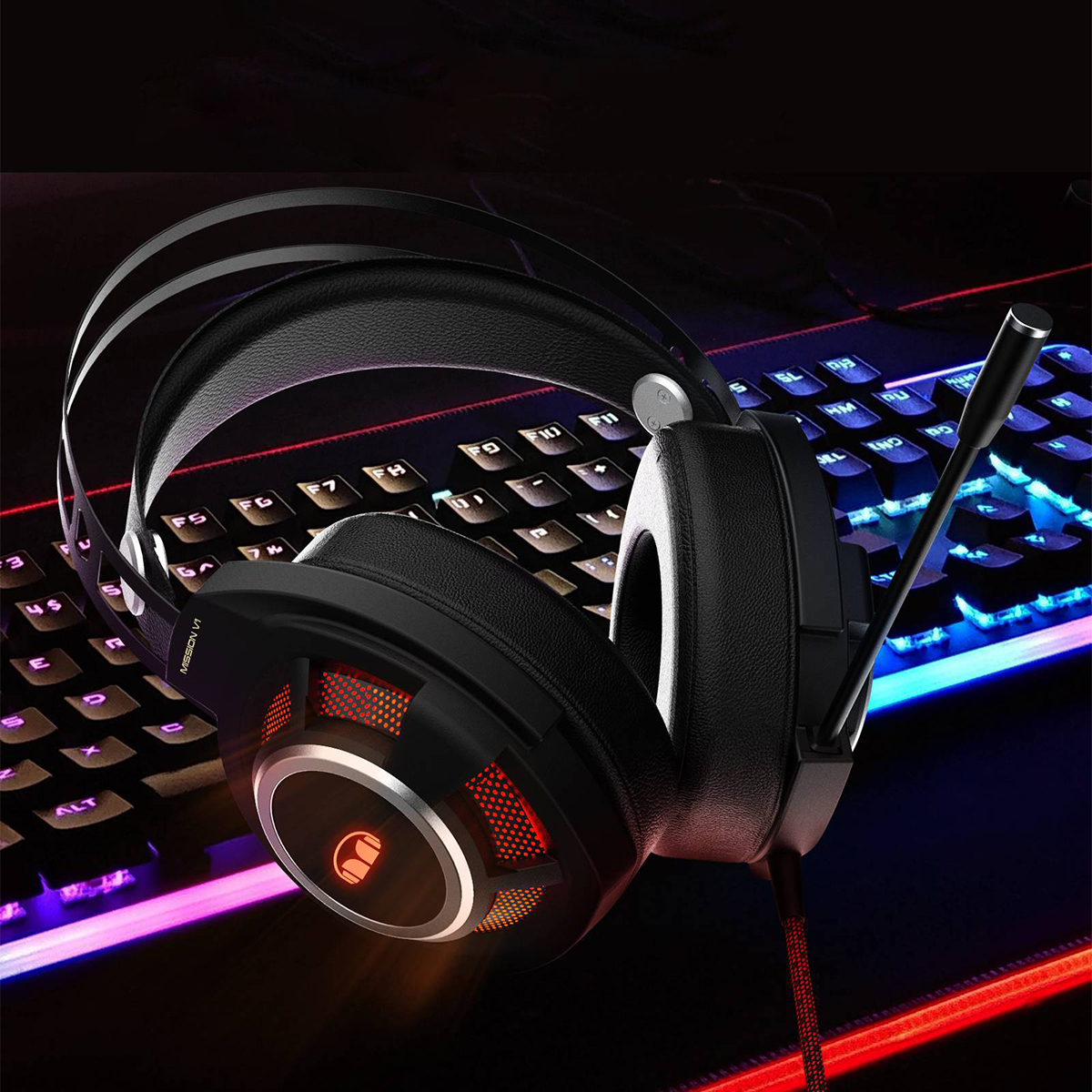 【Monster】Mission V1 電競耳罩耳機麥克風